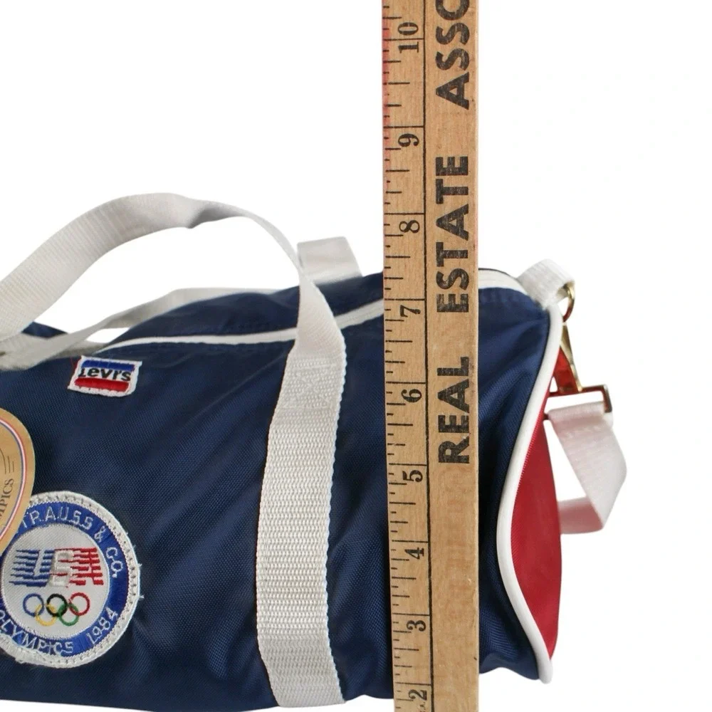 Vintage Levi's 1984 USA Olympics Duffle Bag Navy Red White Gym NWT - Picture 4 of 6